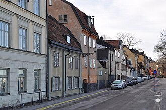 Panoramablick von Fjällgatan über Stockholm und das Wasser