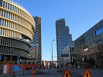 Norra Tornen und moderne Architektur in Hagastaden