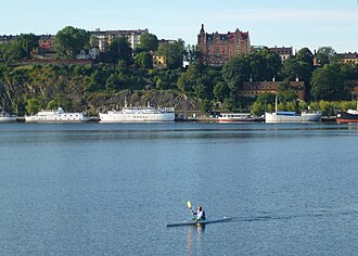 Vedeldete Sauna am Söder Mälarstrand mit Blick über Riddarfjärden